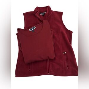 Karen Scott Sleeveless Fleece Vest and Top Set